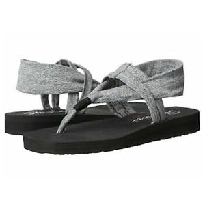 Skechers Yoga Foam Gray and Black Sandals 8
